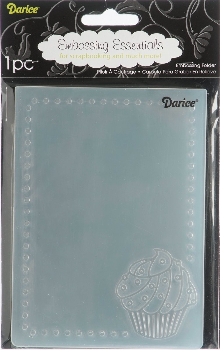 Darice Cupcake Corner Embossing Template, Transparent, 10.8 x 14.6 cm