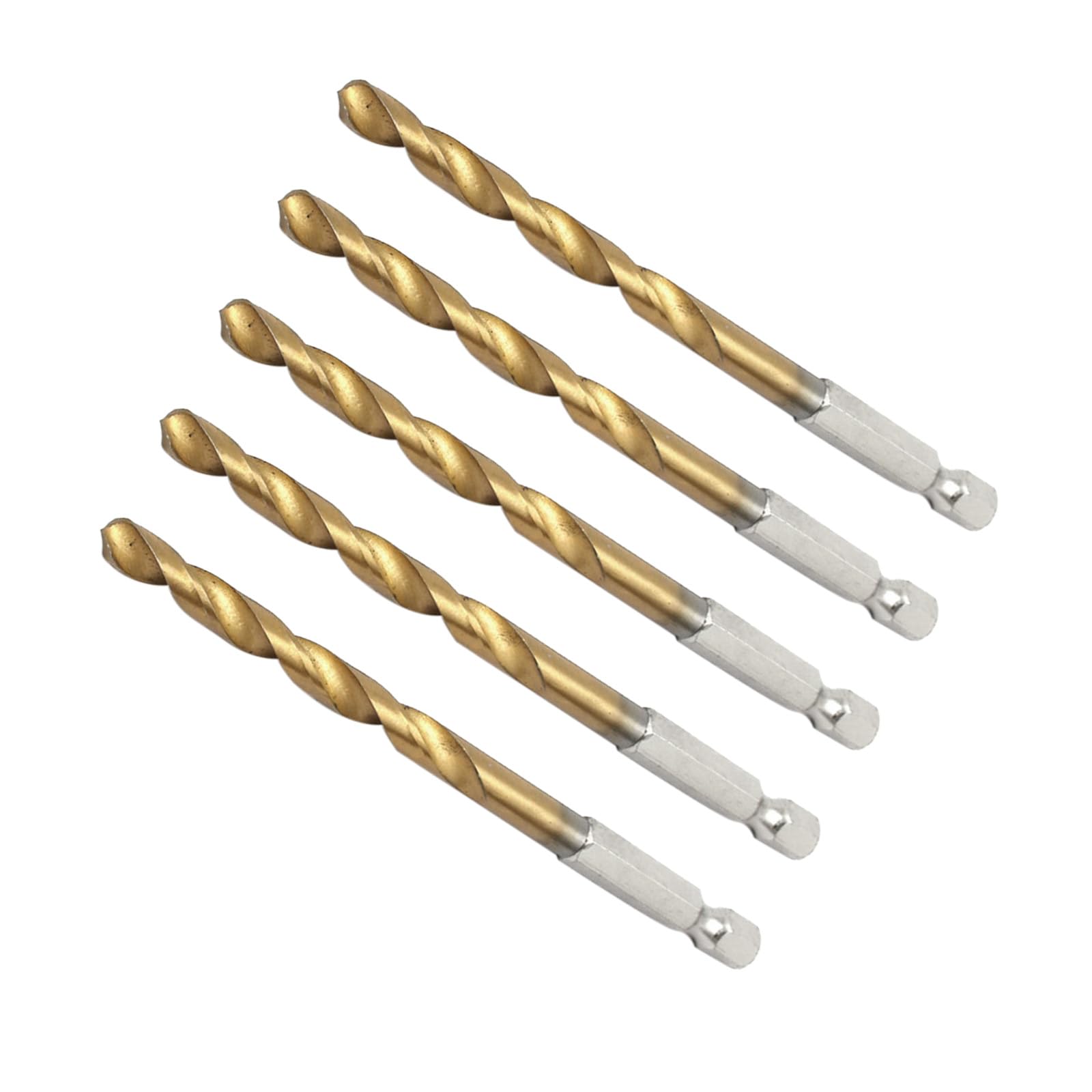 CoCud High Speed Steel Twist Drill Bits, 6mm Diameter 113mm Length, Straight Twist Jobber Drill Bit - (Applications: for Metal Woodwork Plastic Aluminum), 5Pieces