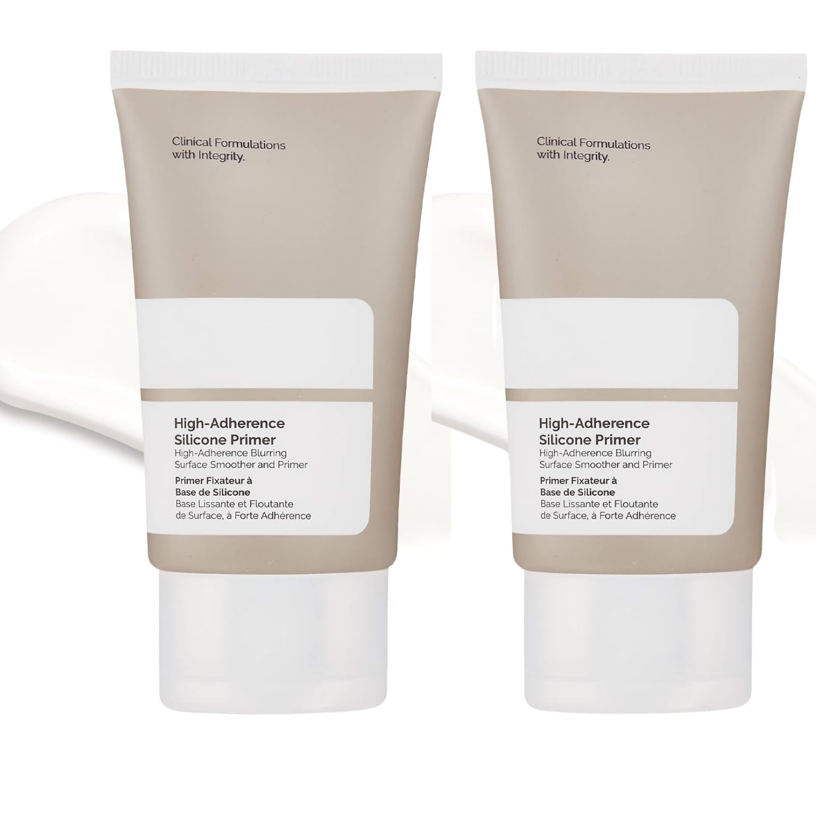 Hydrating Silicone Primer for Dry Skin - High-Adherence Silicone Primer Pore Minimizer, Matte Finish, Long-Lasting & Lightweight Makeup Base, 1 oz/30 mL(2pcs)