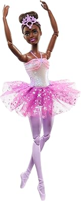 Barbie Dreamtopia Twinkle Lights Ballerina Doll Brunette Hair Light-Up Feature view 1