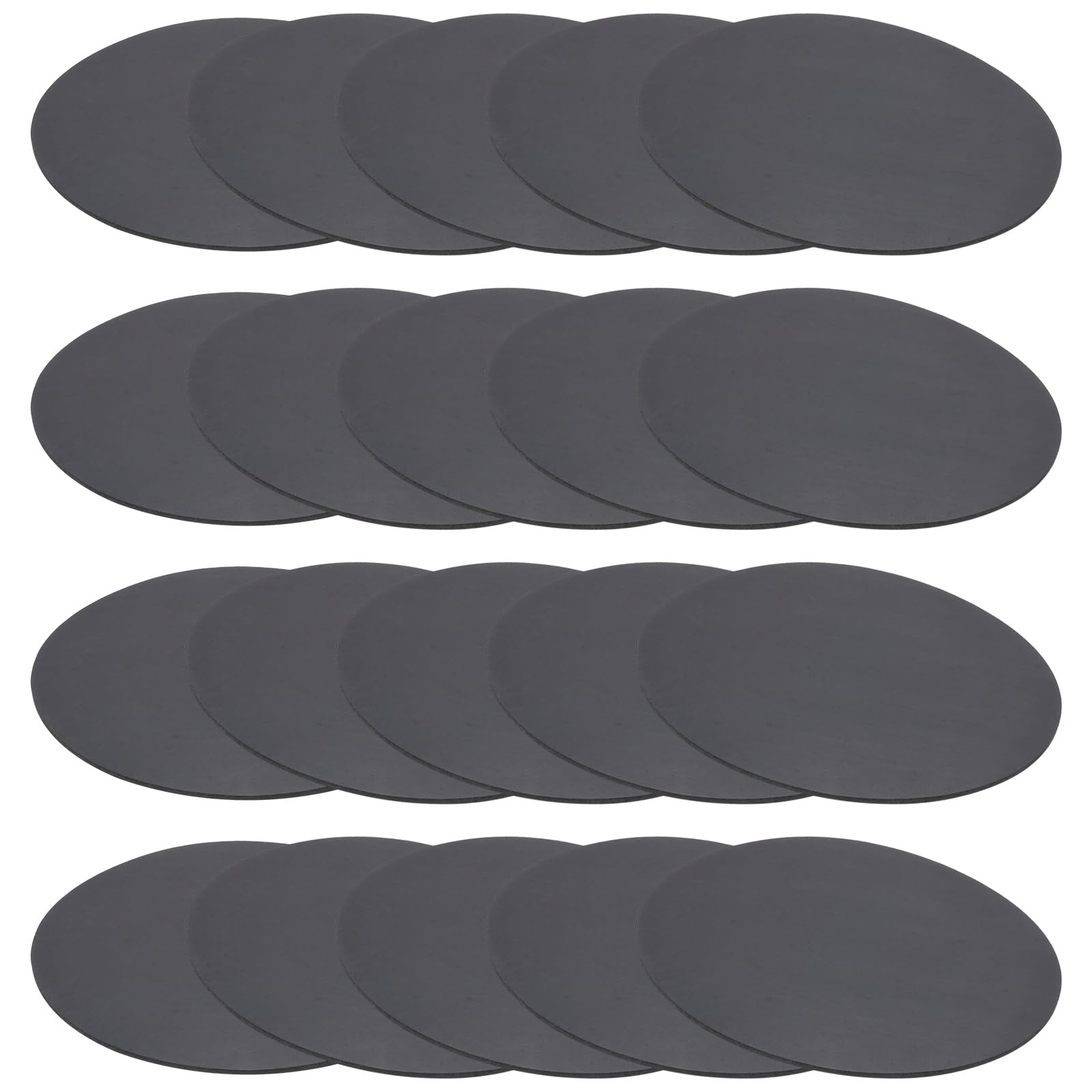 PATIKIL Rubber Solid Discs Washers, 20 Pcs 90mm OD x 1.5mm Thick Rubber Round Gasket Pad Bushings Spacer Washer for DIY Gasket Craft, Black