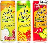 La Croix C'urate Variety Pack! Cherry Lime, Apple Berry, Pineapple Strawberry Curate, 12 OZ Cans (8 Cans x 3 Flavor Variety Pack, Total of 24 Cans)