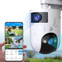 thumbnail image 2 of JOOAN 5G WiFi Security Camera 1296P Dual Lens Pan Tilt - 360° View Outdoor Indoor Surveillance With Color Night Vision 2 of 14