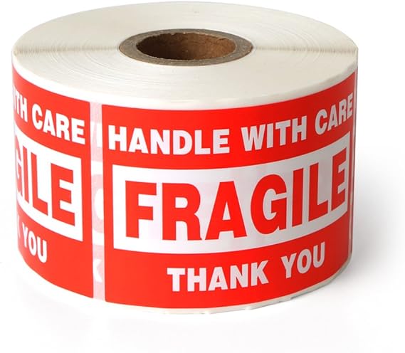 Fragile 2 X3 Handle With Care Shipping Stickers 500 Labels Per Roll Office Products Amazon Com