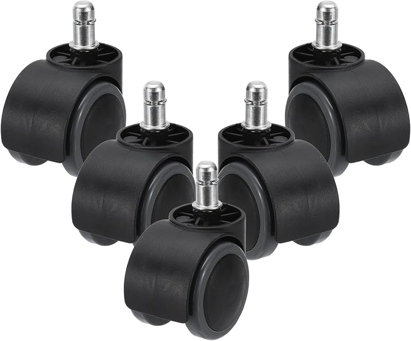 PATIKIL 5x Gray 2 Inch Office Chair Wheels 7/16" x 7/8" Stem 110 Lbs Casters