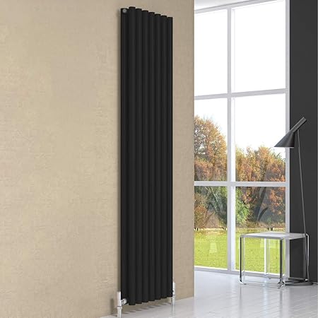 Reina Radiateur Vertical Rond 1 Panneau Noir 1800 X 295 Mm Amazon Fr Bricolage