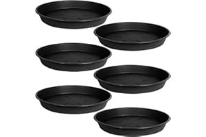 6PCS Plant Saucer, 9 Inch Plastic Plant Trays for Pots, Heavy Duty Flower Pot Drip Trays, Round Water Catcher Tray for Indoor