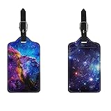 AFPANQZ Galaxy Nebula Design 2 Pieces Luggge Tags