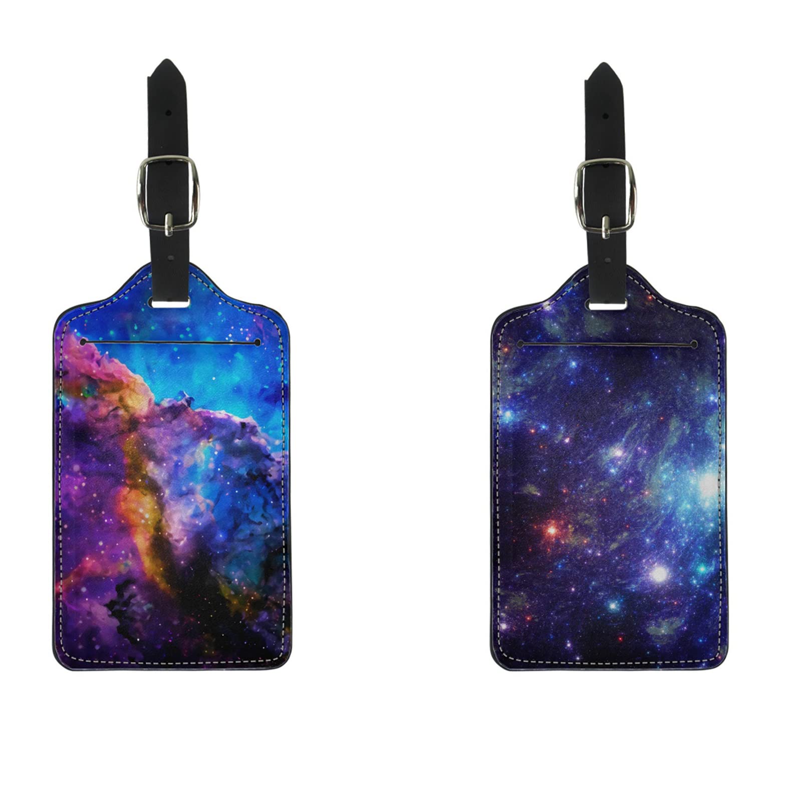 AFPANQZ Galaxy Nebula Design 2 Pieces Luggge Tags