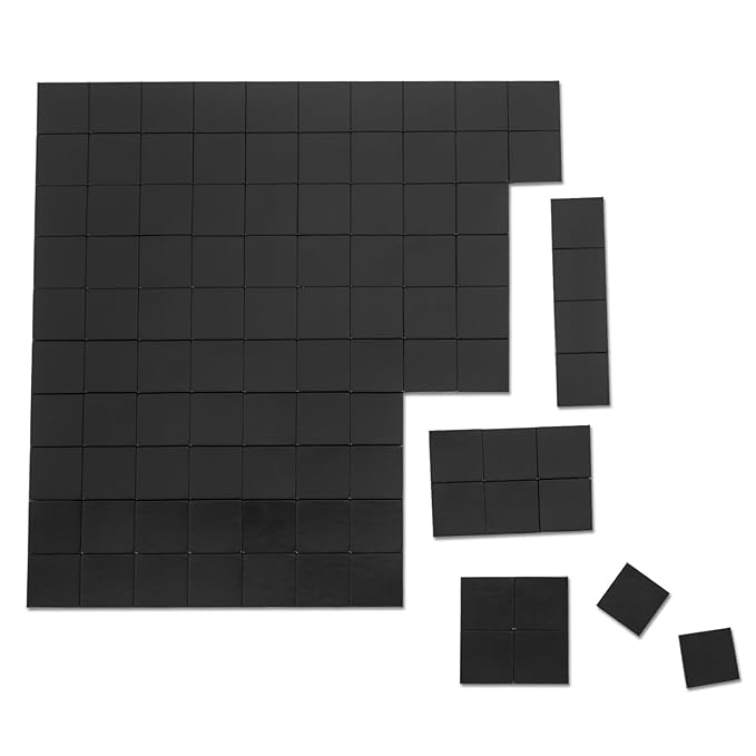 Netany 100pcs Flexible Magnet Squares / Magnets for Crafts / Adhesive Magnets / Magnetic Tape / Magnet Strips with Adhesive Backing - Each Sheet: 4/5" x 4/5â, 80mil