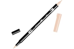 Tombow 56610 Dual Brush Pen Art Marker, 942 - Cappuccino, Blendable, Brush & Fine Tip Marker, Tan, 1 Pack