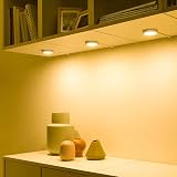 Vlio Under Cabinet Light Kit LED Puck Lights 7.5W 750LM Warm White Set of 3 view 7