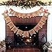 OurWarm Burlap Merry Christmas Banner Christmas Burlap Banner for Home Christmas Decor