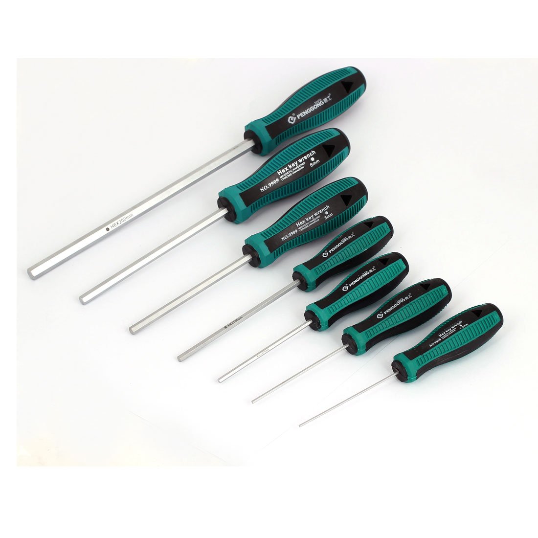 Sourcingmap H8 H6 H5 H4 H3 H2 H1.5mm Hex Magnetic Tip Screwdriver 7pcs