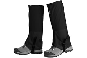 SANLIKE Adjustable Leg Gaiters, Snow Boot Gaiters, Waterproof Boot Gaiters Hooded Rain Poncho Kit for Hiking, Hunting, Fishing, Camping