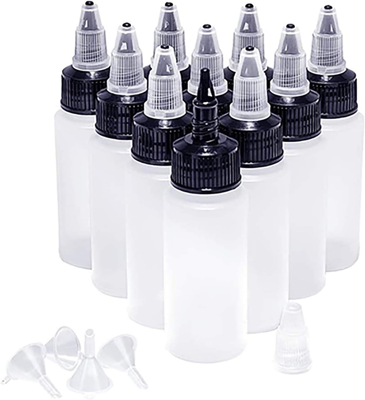 10pcs 120ml Hair Dye Bottles Applicator With Angle Tip Plastic