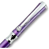LACHIEVA LUX Elegant Crystal Executive Metal Ballpoint Pen with German-made Refills, Luxury High end Writing Instruments for Women-Purple