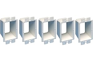 Arlington Industries BE1-5 Electrical Outlet Box Extender, 1-Gang, 5-Pack, White