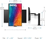 BenQ PD3205UA 32 inch 4K Monitor with Ergo Arm KVM USB-C IPS HDR10 view 6