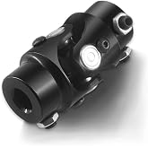 3/4" DD x F-ord Triangle, 3/4" V Triangle X 3/4" DD, Black Steering Universal Joint Single U Joint Shaft, Total Length: 83mm (3-1/4")