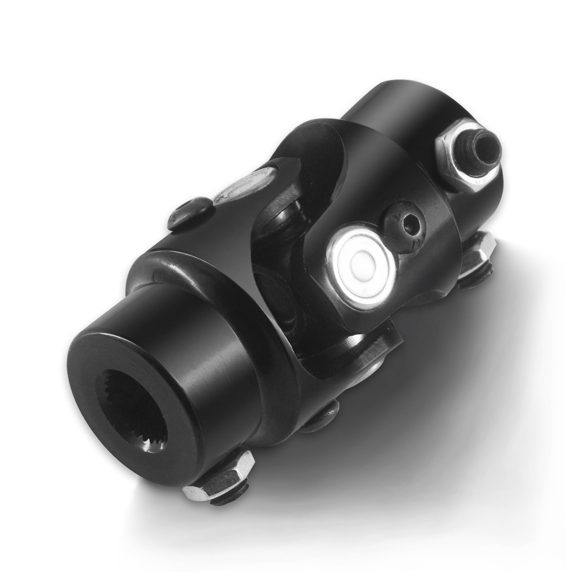 Photo 1 of 3/4" DD x F-ord Triangle, 3/4" V Triangle X 3/4" DD, Black Steering Universal Joint Single U Joint Shaft, Total Length: 83mm (3-1/4")