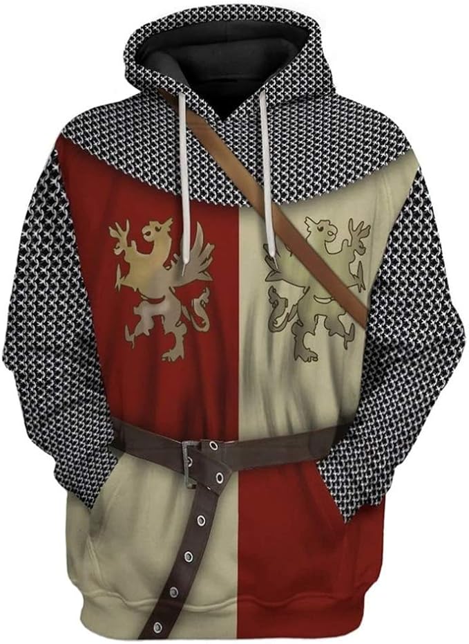 Historical Figure Hoodie Middle Ages Retro Sweatshirts Cosplay Noble