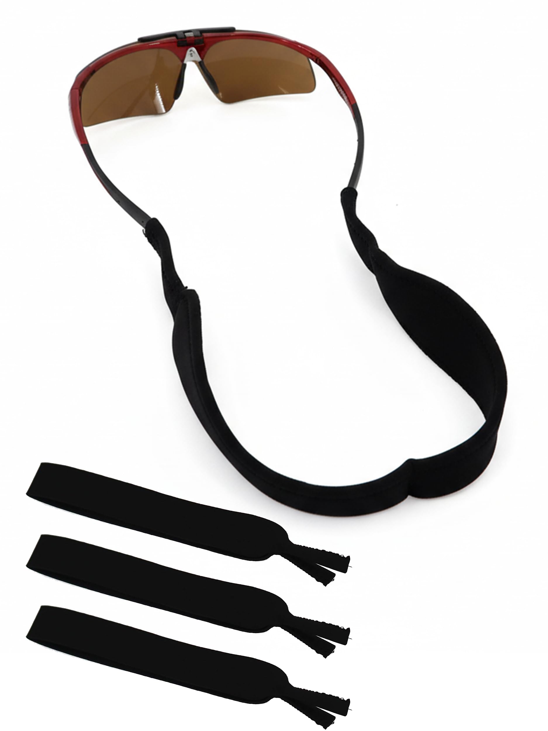 SPORTS WORLD VISION Eyeglass Retainer 2 or 4 Pack, NoTail Adjustable Premium Soft Neoprene, Adjustable Strap String Cord for Glasses, Sports Sunglasses Holder Lanyard, Head Band for Men, Women