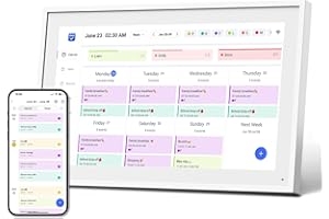 MEZED 10.1" Digital Calendar, Meal Planner, Duty Chart, to Do List,HD Smart Touch Screen Home Interactive Smart Electron Calender - Built-in Digital Photo Frame Function (white, 10.1)
