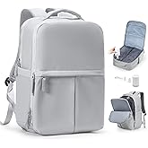 suratio Vacuum Seal Backpack Travel Laptop Backpacks For Women Men Personal Item Travel Bag Large Carry On Backpack With Vacuum Compression Vacpack Backpacks With Pump Grey
