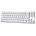 Qisan Happy Deals 10% Discount off Mechanical Keyboard Gaming Keyboard Blue Switch 68-Keys Mini Design (60%) Gaming Wired Keyboard White Silver Magicforce