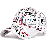 YY GEWETAO Men's Baseball Cap Adjustable Cotton Graffiti Doodle Sport Caps for Men Women