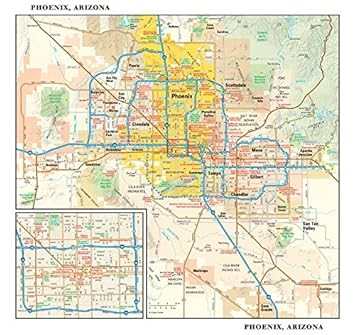 map of phoenix arizona Phoenix Arizona Wall Map 11 5 X 10 75 Paper Amazon In map of phoenix arizona