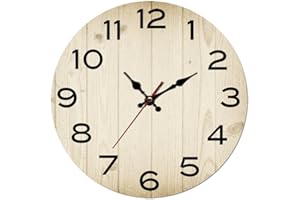 Wall Clock 8 Inch Battery Operated Silent Non Ticking Simple Country Rustic Retro Decorative for Bedroom Living Room Kitchen 