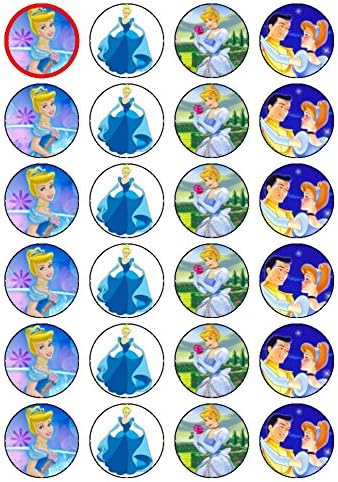 24 Cinderella (#2) Cupcake Cake Toppers