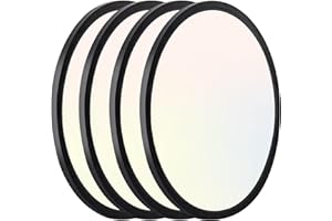 Hlite 4pack 12 inch Flush Mount LED Ceiling Light Fixture,24W 2400LM Super Slim Light Fixtures Ceiling Mount 3000K/4000K/5000K 3CCT Selectable,Ceiling Light Fixtures for Kitchen,Bedroom (Black)