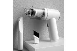 XBllcyiv Mini Vacuum Cleaner for,2 in 1 Keyboard Vacuum Cleaner Wireless Handheld,Car Vacuum with Brushless Motor High Power 120W Rechargeable Easy to Clean Car Interior (White)