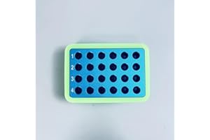 VISOSCI Aluminum Cooling Block - PCR Tubes Cooler, 24 Wells 1.5ml Centrifuge Tubes, Pack of One