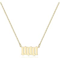 Tavuala Angel Number Necklace For Women, 18K Gold Plated 000 111 222 333 444 555 666 777 888 999 Necklace Numerology Jewelry
