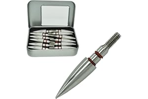 YIMEI 12pcsField Points Archery ArrowTips100-200 Grain Field Points5/16inch Screw in Bullet Points Arrowheads Broadheads for Crossbow Recurve Bow Compound Bow