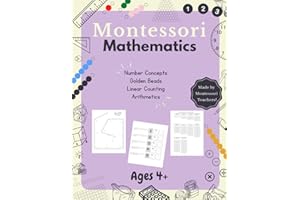 Montessori Math Workbook | Number Concepts, Golden Beads, Colored Bead Bars, Arithmetics: Math Activity Workbook
