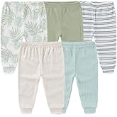 Unisex Baby 5-Pack Long Pants Boys Girls Toddler Cotton Shorts Gift Set