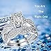 MABELLA 925 Solid Sterling Silver Matching Bridal Set Wedding Engagement Rings Clear Round Cubic Zirconia Eternity Ring for Women