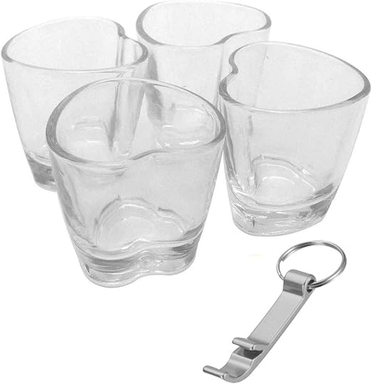 Amazon Com Korean Heart Soju Shot Glasses Set 1 7 Oz Korean