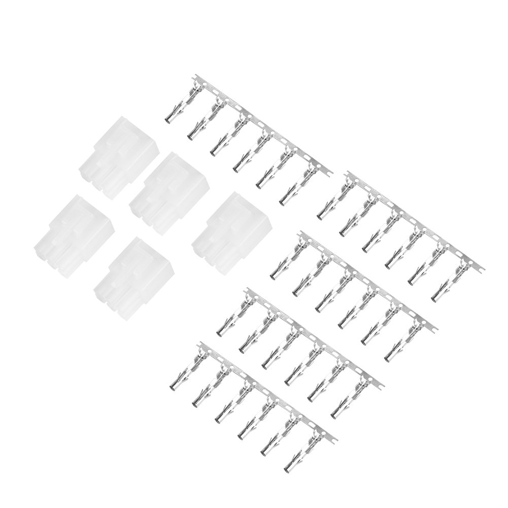 Zerone 6 Pin Power Socket Cable Connector Plug for Short Wave FT-897D FT-857D IC-725A - 5 PCS