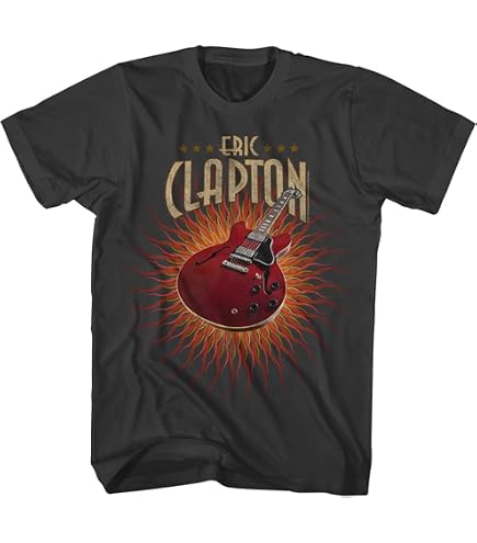 Eric Clapton Men's Vintage Live Photo T-Shirt Black Small