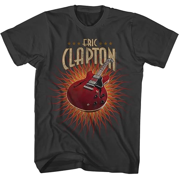 Eric Clapton Men's Vintage Live Photo T-Shirt Black Medium