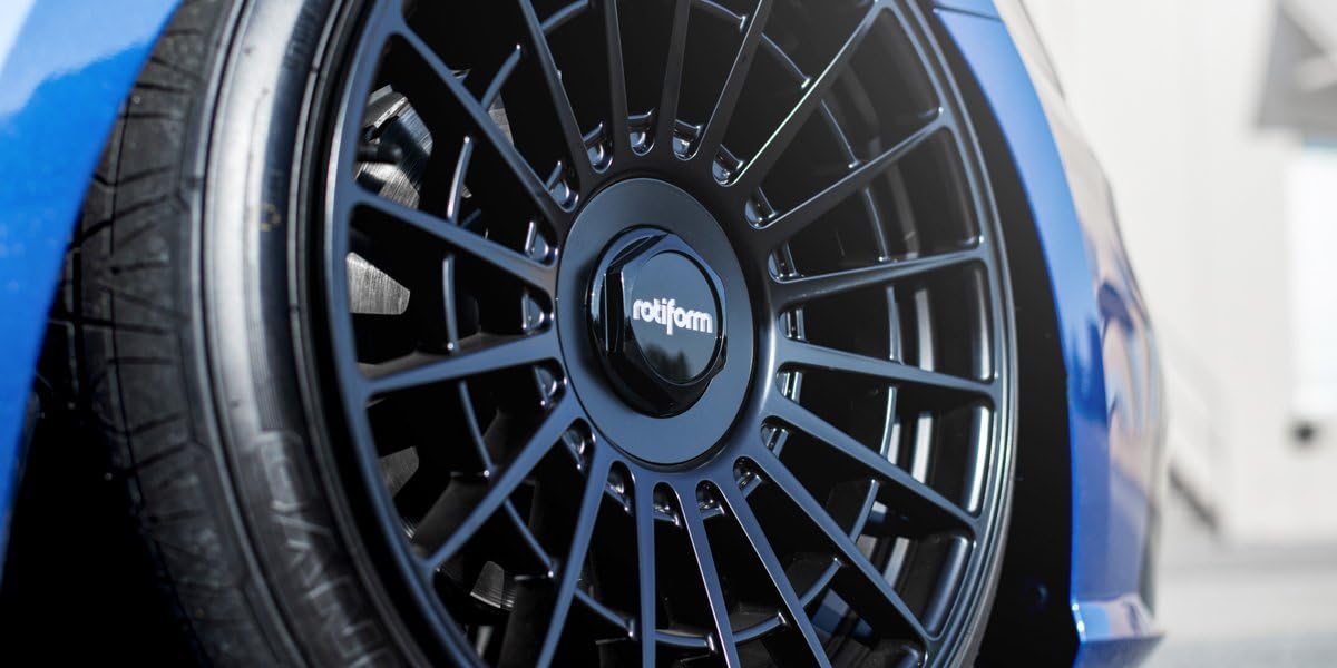20" Inch Rotiform KPS Matte Black Wheels & Tire Package | Set of 4 | 245/35R20 Tires | Includes Free Wheel Club LA T-Shirt | Fits Audi Mercedes BMW Infiniti Dodge Cadillac Chevy Ford Lexus Nissan
