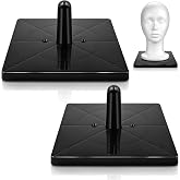 Philbinden Black Foam Mannequin Wig Head Stands ,Plastic Wig Stand for Display Styling Model Hair Hats Hairpieces Mask Salon ( Only Wig Head Stands,No Foam)