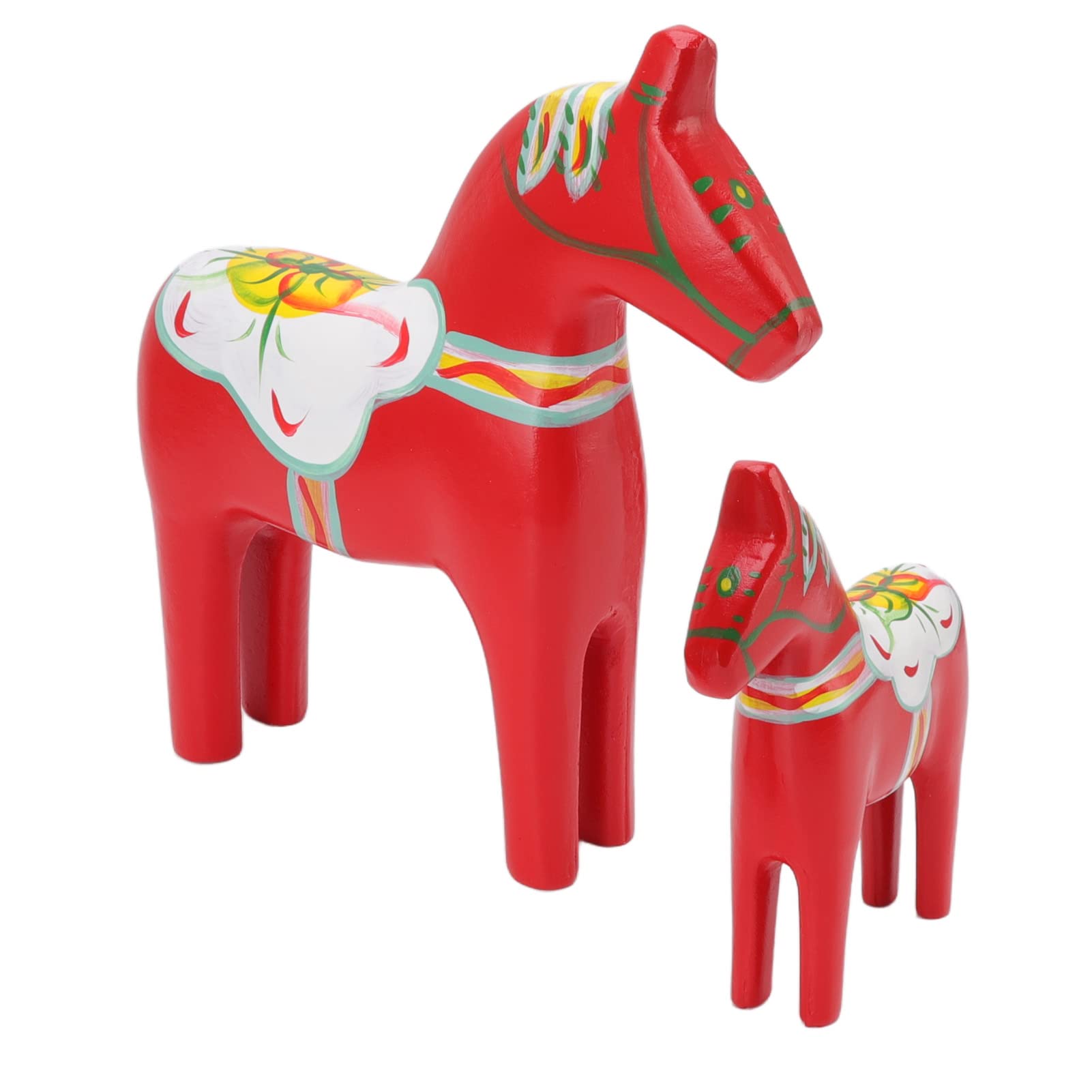 WGFOIP Handmade Swedish Dala Horse Statue Wooden Dalecarlian Horse Figurine, Vividly Hand Carved and Hand Painted for Ornaments Decoration