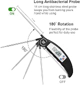 Flintronic Digital Instant Read Meat Thermometer, °F/°C, Auto On/Off view 2